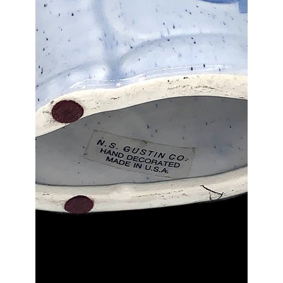 Vintage NS Gustin Co Ceramic White Cats Flowers and Bows Standing And Laying - Picture 7 of 8